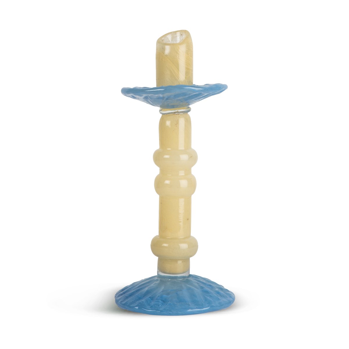 Byon Lara Kerzenständer M 26 cm Hellbeige-hellblau