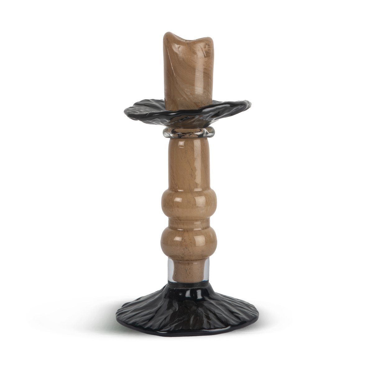 Byon Lara Kerzenständer S 22 cm Beige-schwarz