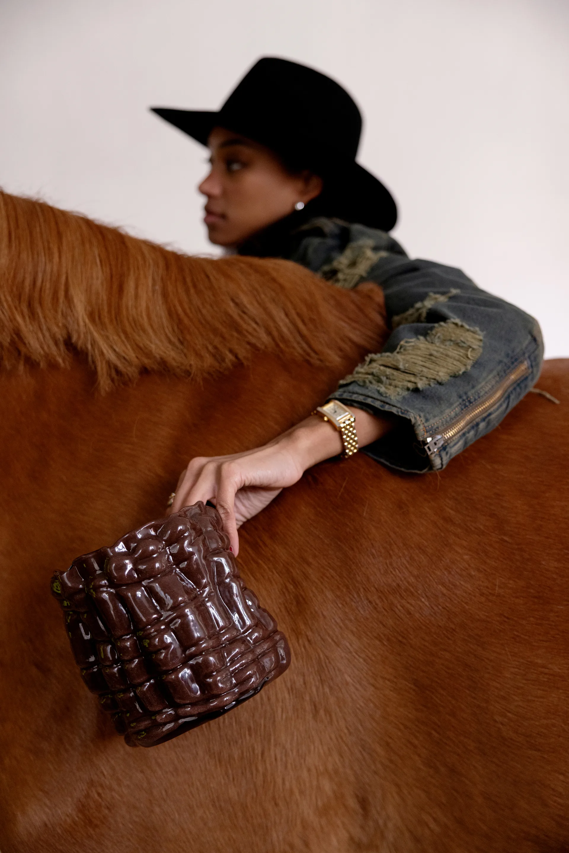 Laranne Windlicht Ø15 cm, Braun Byon