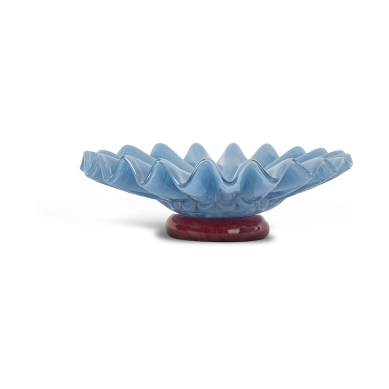 Byon Lori Schale M Ø18cm Hellblau-Weinrot