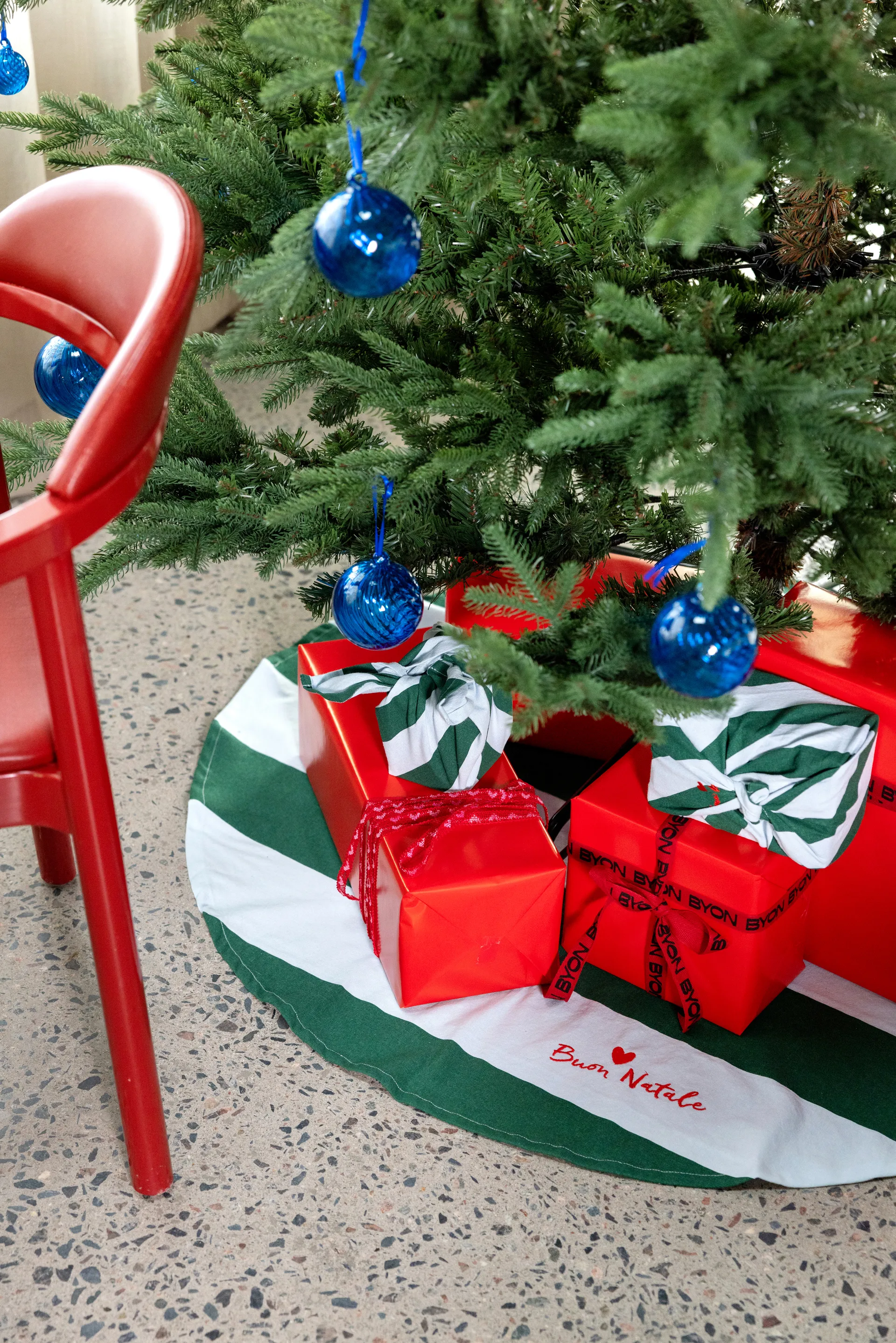 Love Weihnachtsbaumdecke Ø100 cm, Grün-hellblau Byon