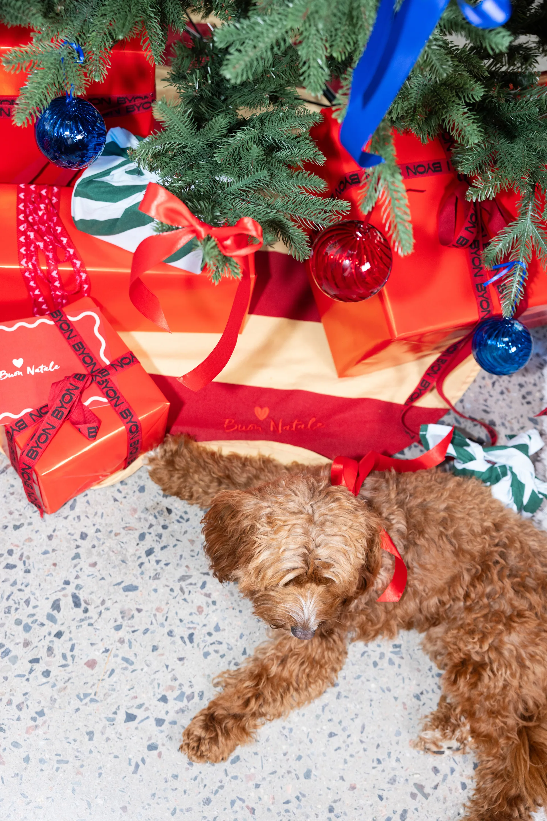 Love Weihnachtsbaumdecke Ø100 cm, Rot-sand Byon