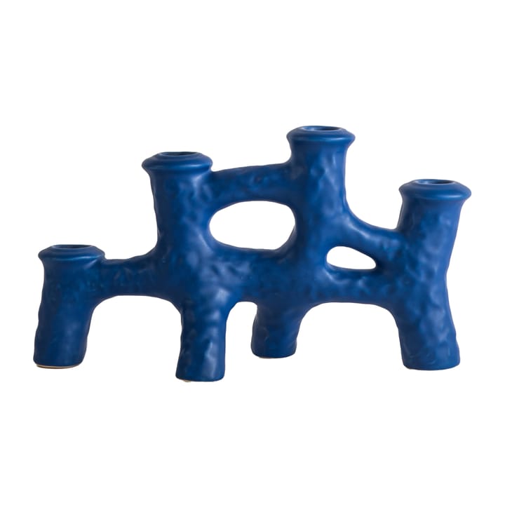 Luca Kerzenhalter 12 x 30cm - Blau - Byon