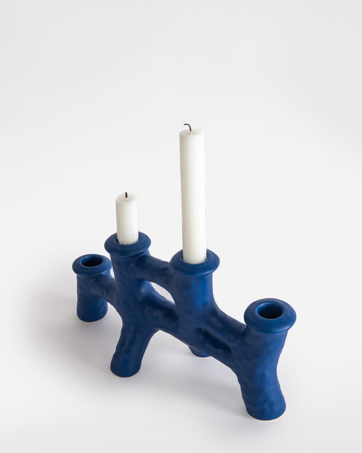 Luca Kerzenhalter 12 x 30cm, Blau Byon