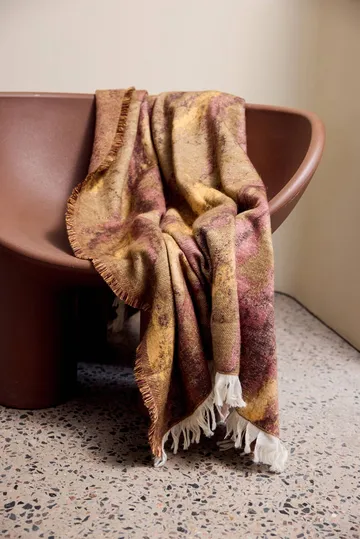Mavi Decke - Braun-Beige-Weinrot, 130x170 cm - Byon