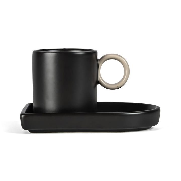 Niki Espressotasse  - Black-beige - Byon