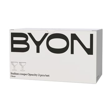Opacity italienisches Champagnerglas 15 cl 2er-Pack - Klar - Byon