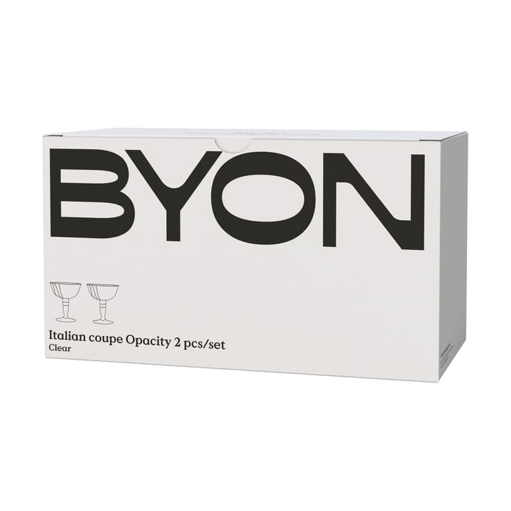 Opacity italienisches Champagnerglas 15 cl 2er-Pack, Klar Byon