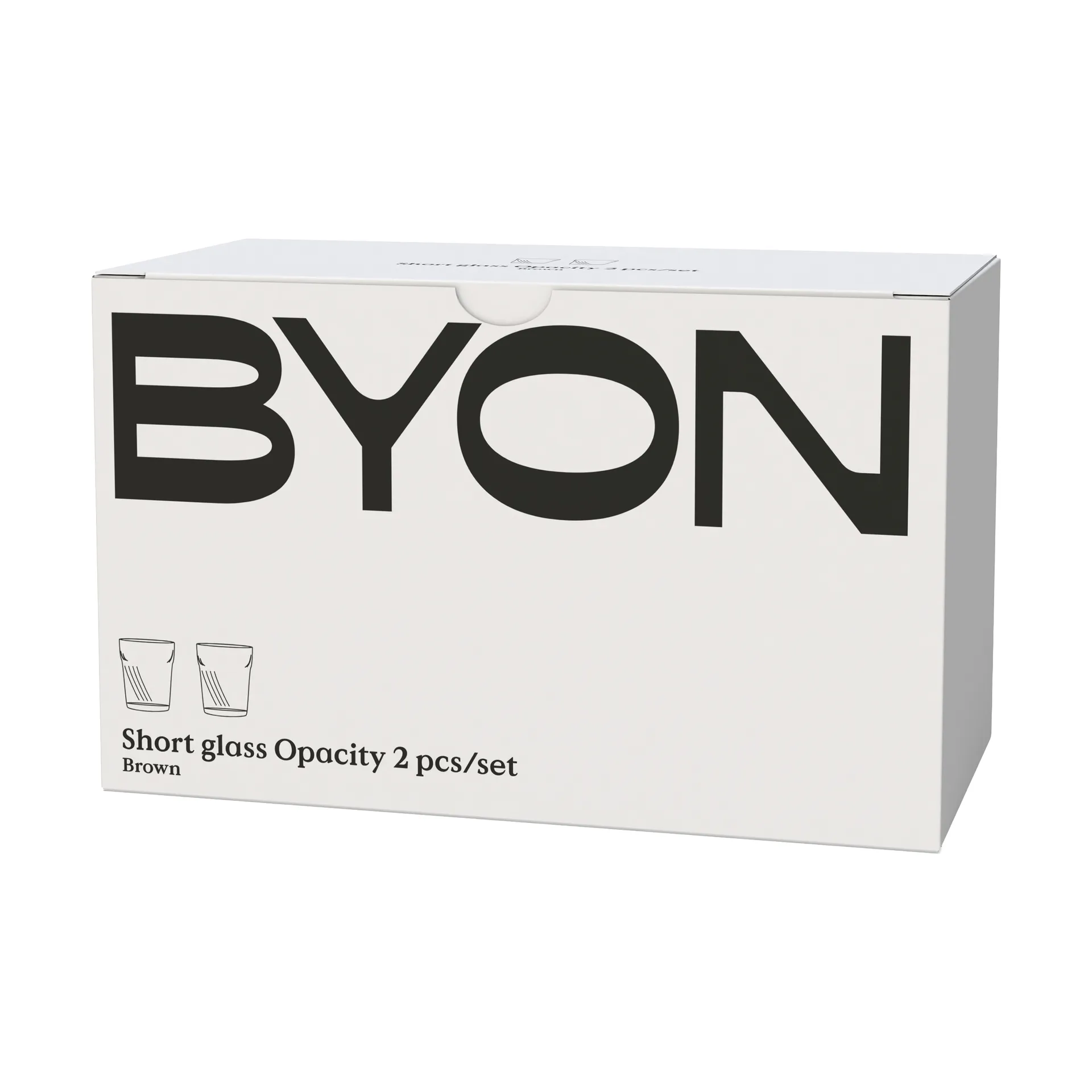 Opacity Trinkglas 30 cl 2er-Pack, Braun Byon