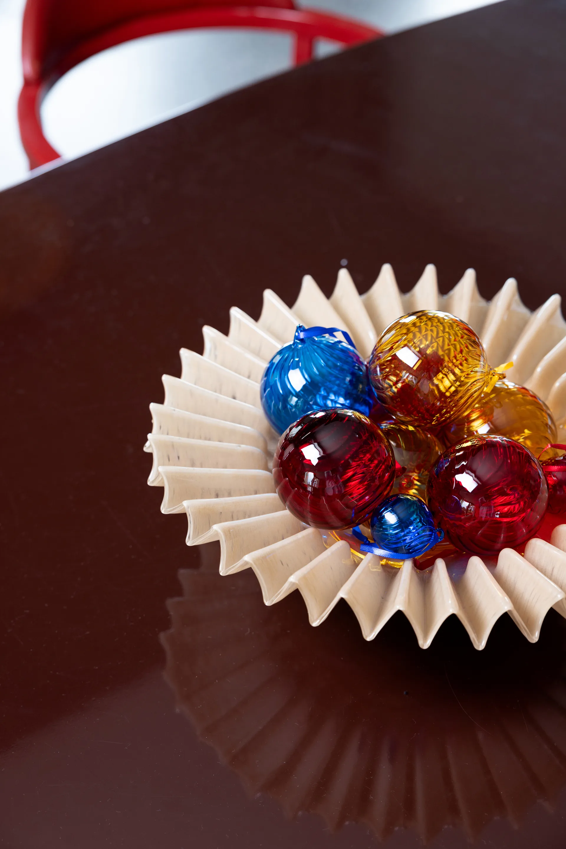 Opacity Weihnachtsbaumkugel M Ø8 cm 2er-Pack, Blau Byon