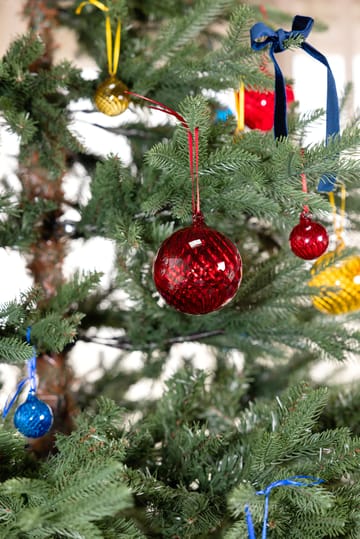 Opacity Weihnachtsbaumkugel M Ø8 cm 2er-Pack - Rot - Byon