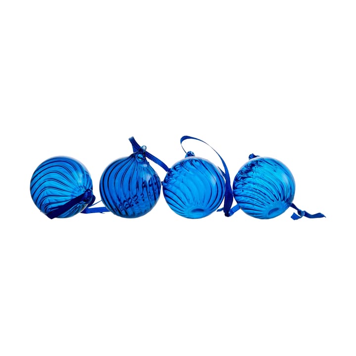 Opacity Weihnachtsbaumkugel XS Ø4 cm 2er-Pack - Blau - Byon