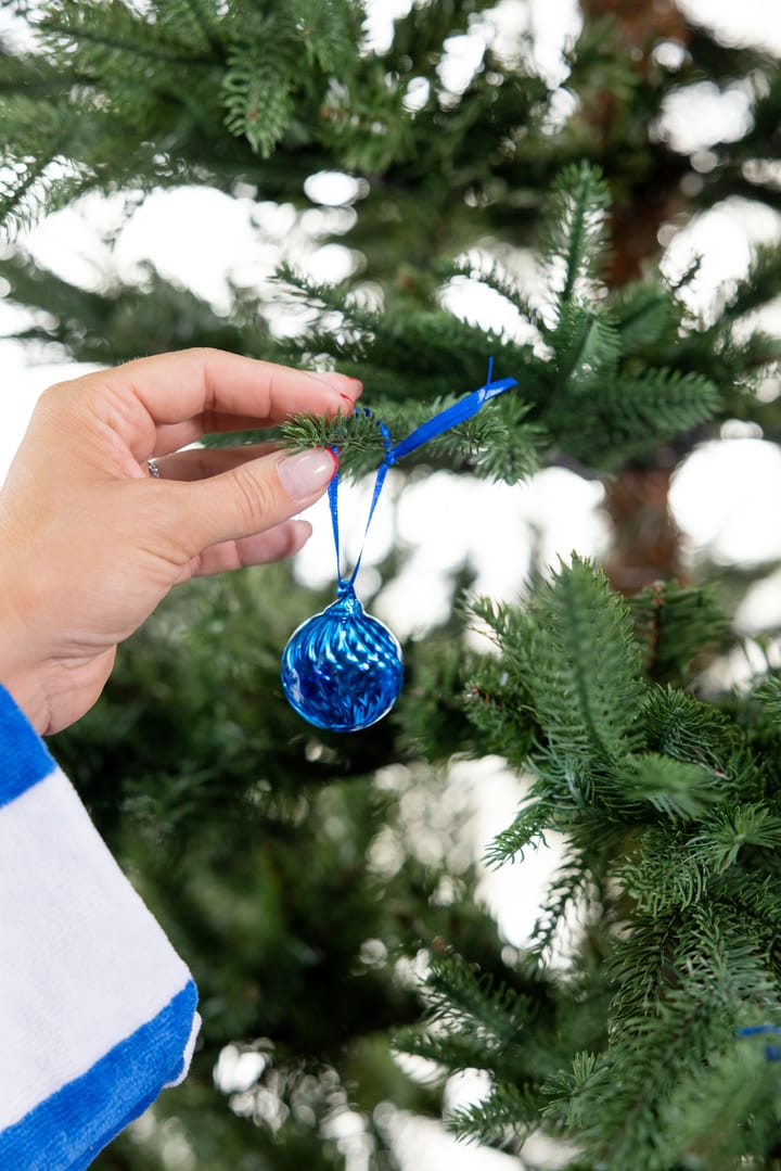 Opacity Weihnachtsbaumkugel XS Ø4 cm 2er-Pack, Blau Byon