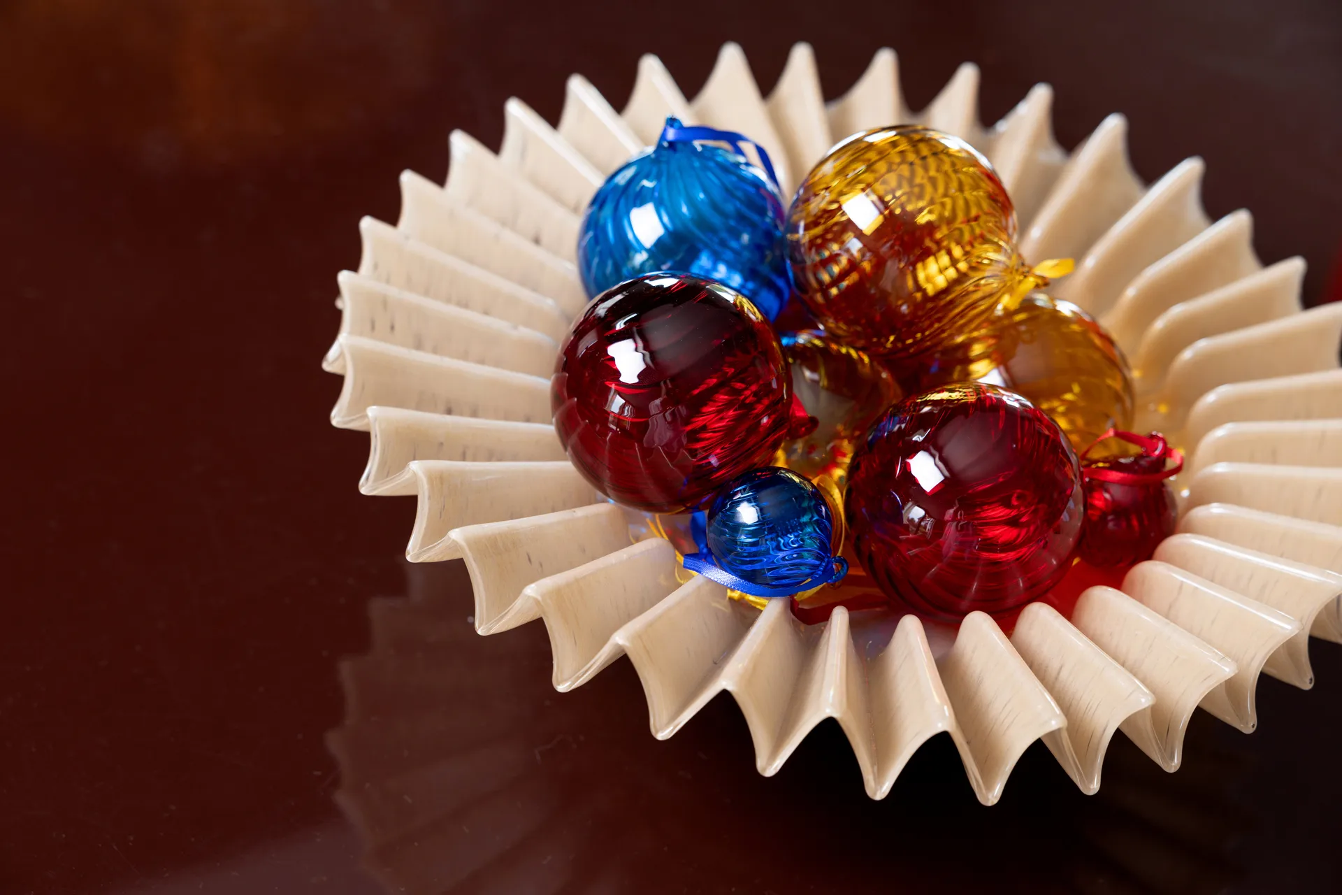 Opacity Weihnachtsbaumkugel XS Ø4 cm 4er-Pack, Blau Byon