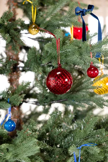 Opacity Weihnachtsbaumkugel XS Ø4 cm 4er-Pack - Rot - Byon