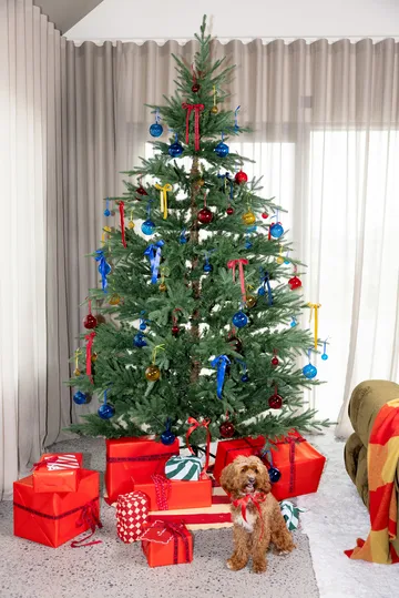 Opacity Weihnachtsbaumkugel XS Ø4 cm 4er-Pack - Rot - Byon