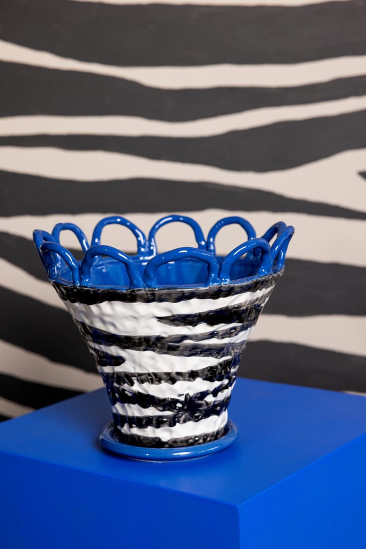 Patty Topf S Ø25 cm, Zebra-blau Byon