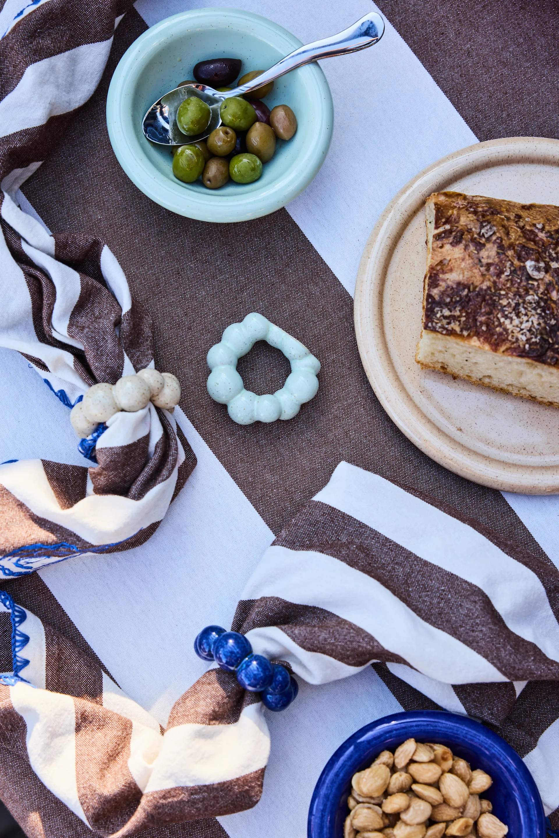 Porto Serviettenring 4‑er Pack, Blau Byon