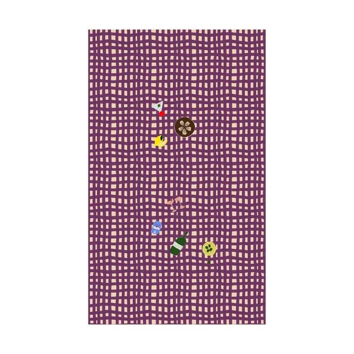 Sera Tischdecke - Pflaume (Lila), 150x280 cm - Byon
