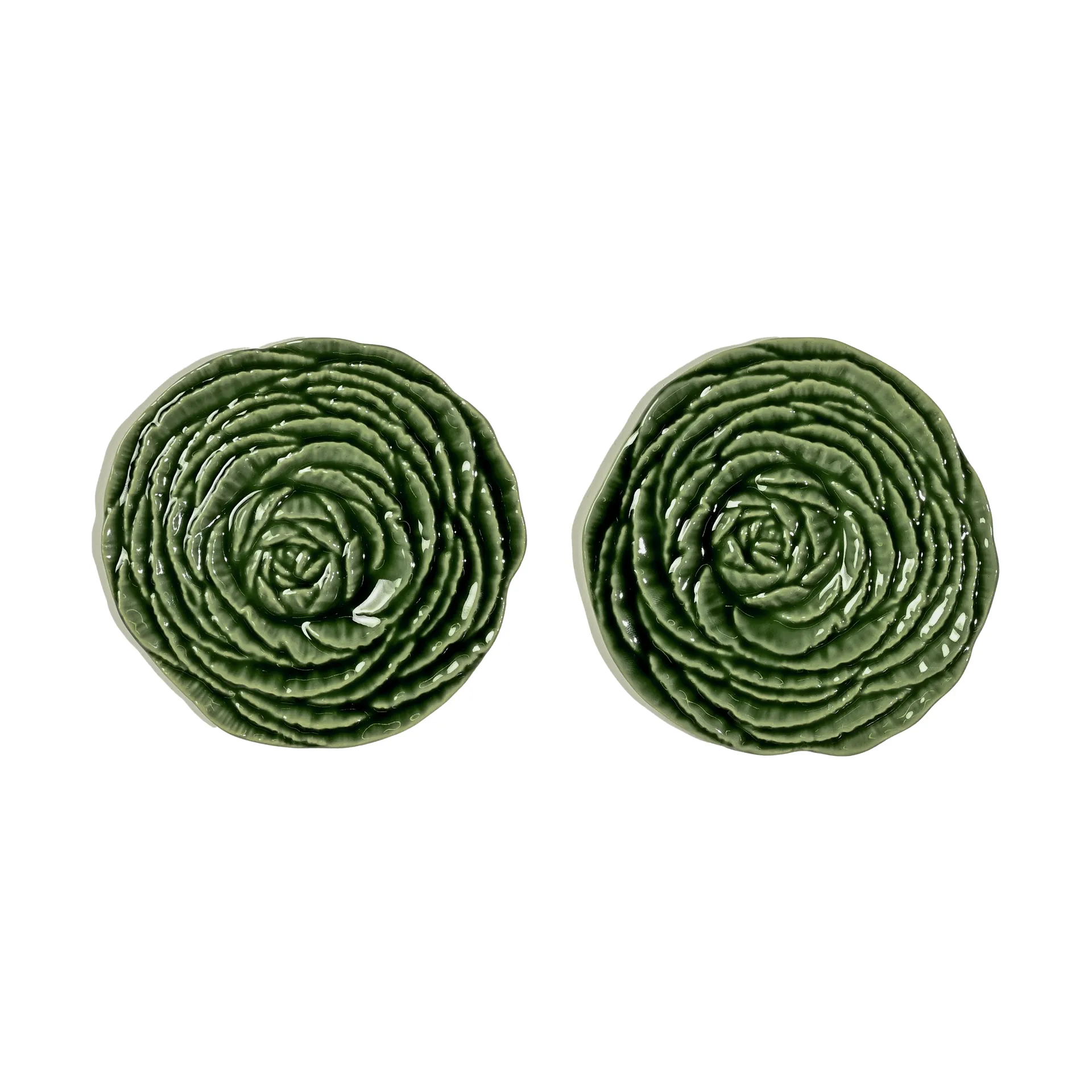 Veggie Glasuntersetzer Ø10 cm 2er-Pack, Grün Byon