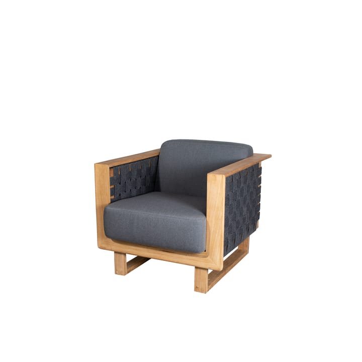 Angle Lounge-Sessel - Dark Grey, Teak - Cane-line