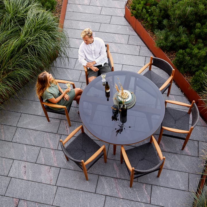 Aspect Esstisch rund, Smokey Black-Teak Cane-line