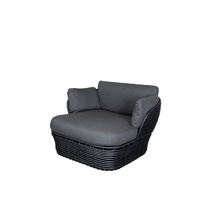 Basket Lounge-Sessel - Graphit Grau, inkl. graue Kissen - Cane-line