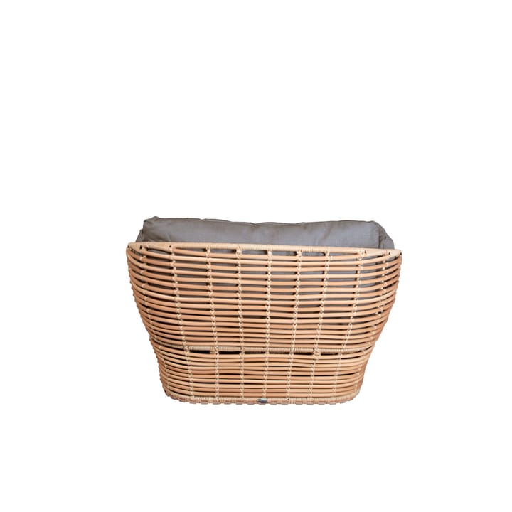 Basket Lounge-Sessel - Natural, inkl. taupefarbene Kissen - Cane-line