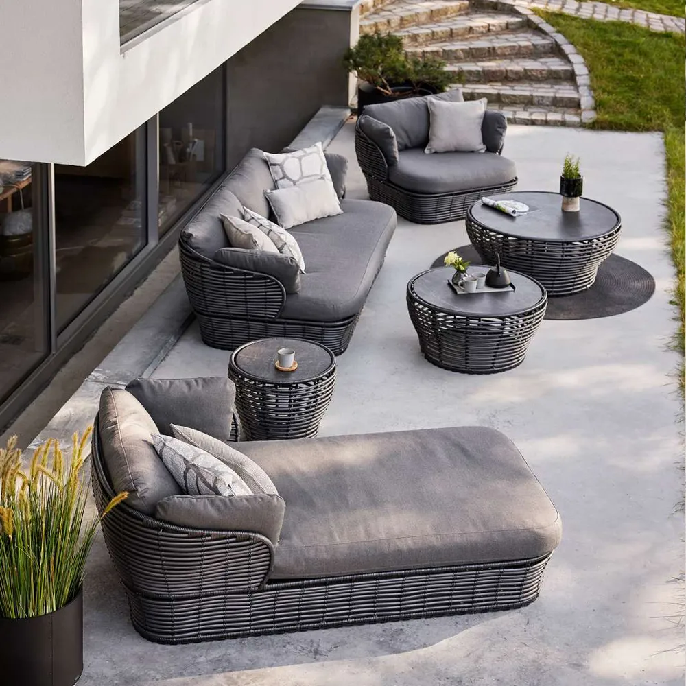 Basket Récamiere, Grey, Cane-Line Weave Cane-line