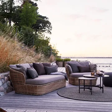 Basket Sofa 2-Sitzer - Natural, taupefarbene kissen - Cane-line