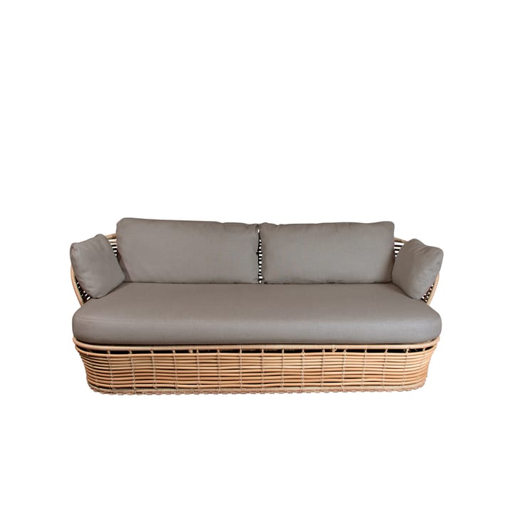 Basket Sofa 2-Sitzer - Natural, taupefarbene Kissen - Cane-line