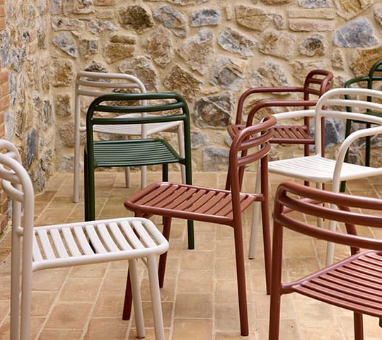 Bliss Stuhl, Desert red Cane-line