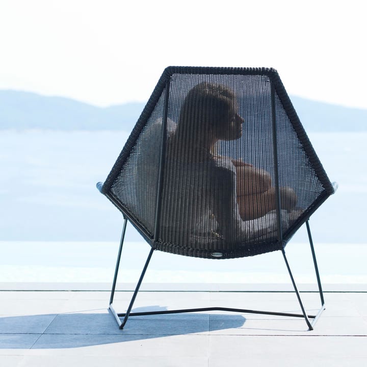 Breeze Lounge-Sessel mit hoher Rückenlehne Weave - Black - Cane-line