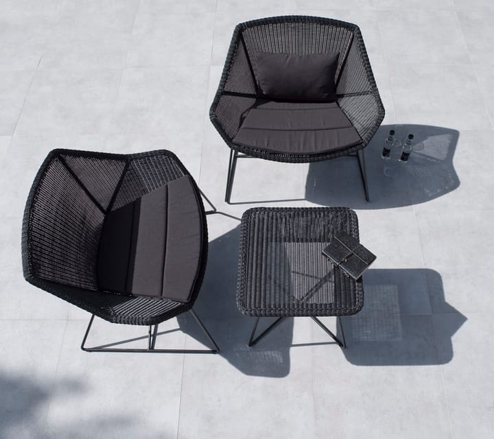 Breeze Lounge-Sesselsitzgruppe, Cane-line Matt Black Cane-line