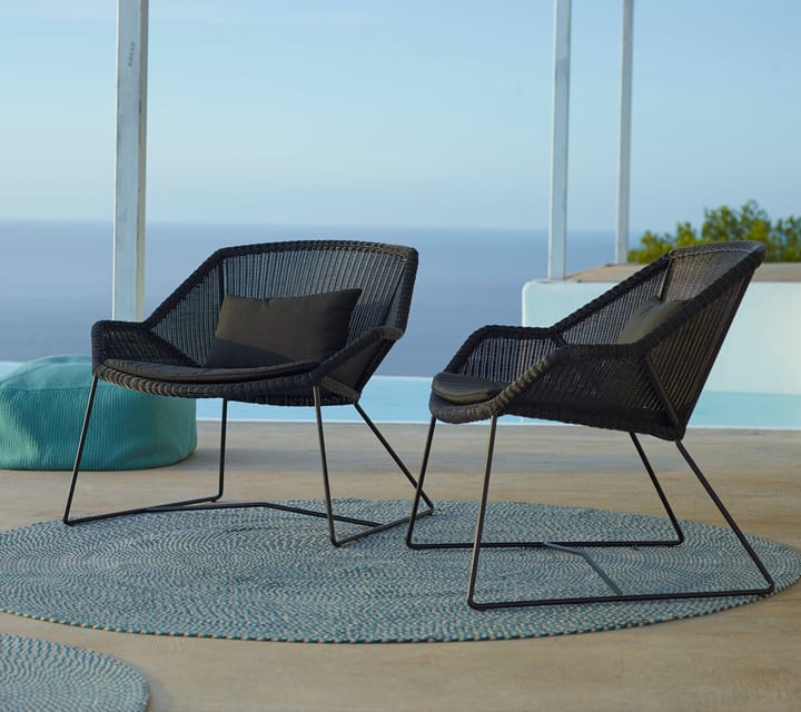 Breeze Lounge-Sesselsitzgruppe, Cane-line Matt Black Cane-line