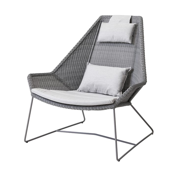 Breeze Lounge-Sesselsitzgruppe mit hoher Rückenlehne - Cane-line Matt Light Grey - Cane-line