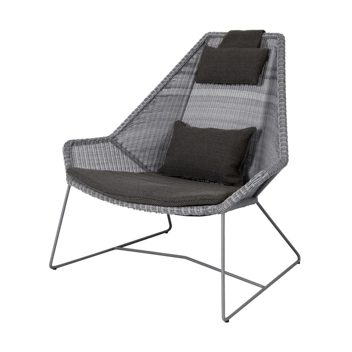 Breeze Lounge-Sesselsitzgruppe mit hoher Rückenlehne, Focus Grey Cane-line