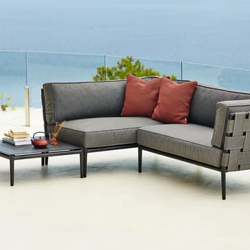 Conic Modulsofa - Cane-Line Airtouch Grey, Récamiere, inkl. Kissen - Cane-line