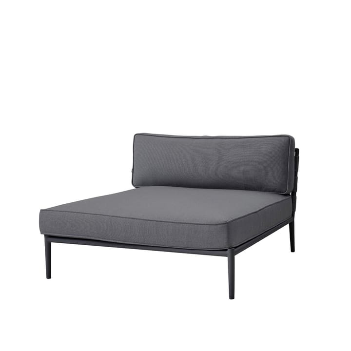 Conic Modulsofa - Cane-Line Airtouch Grey, Récamiere, inkl. Kissen - Cane-line