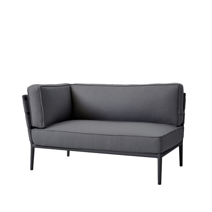Conic Modulsofa - Cane-Line Airtouch Grey, rechts, inkl. Kissen - Cane-line