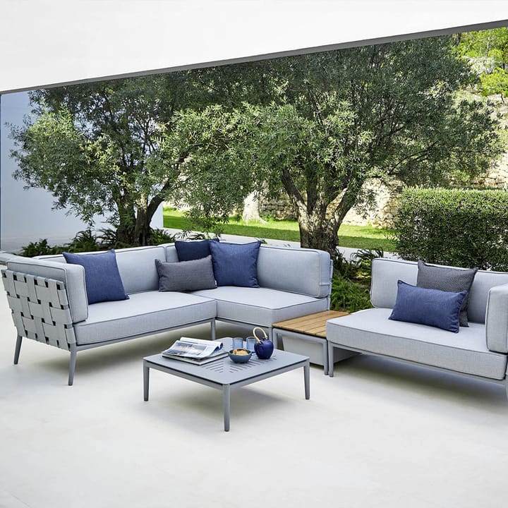 Conic Modulsofa, Cane-Line Airtouch Light Grey-rechts-inkl. Kissen Cane-line