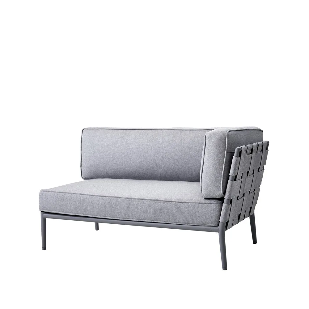 Conic Modulsofa, Light Grey-links-inkl. Kissen Cane-line