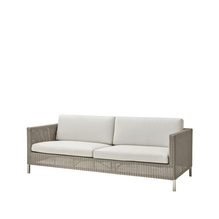 Connect Sofa 3-Sitzer - Taupe, Kissen-Set Cane-Line Matt white - Cane-line