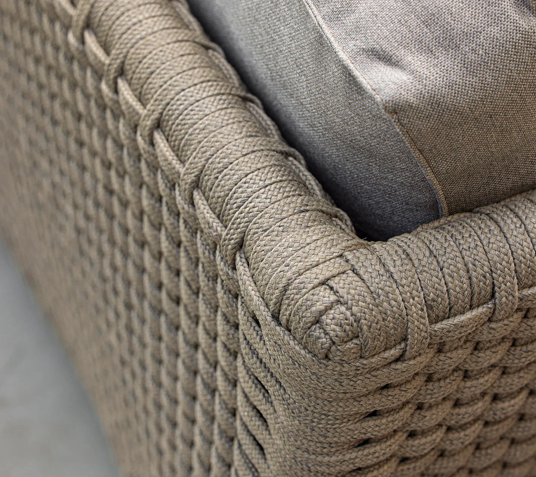 Diamand Sofa 3-Sitzer Soft Rope, Cane-Line Matt Taupe Cane-line