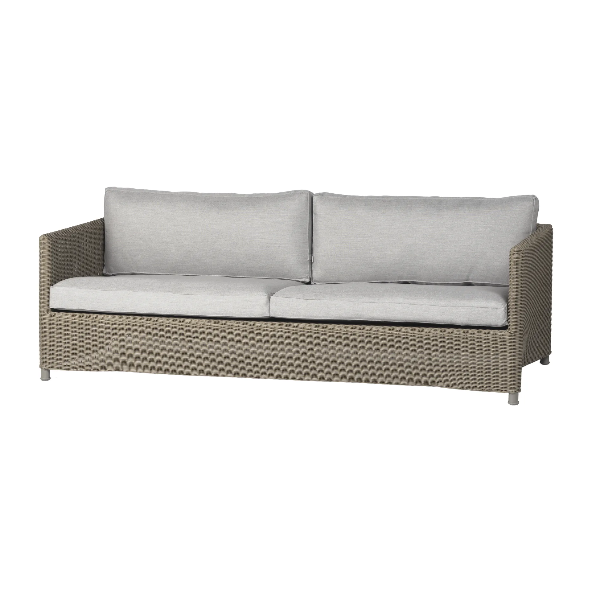 Diamond 3-Sitzer Sofa, Natural, caneline natté light grey Cane-line