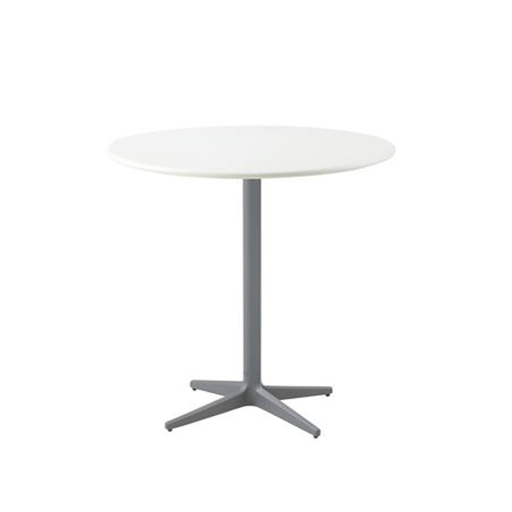 Cane-line Drop Café-Tisch o80 cm White-Light Grey | Skandinavisches Design | Gartentische | Weiß