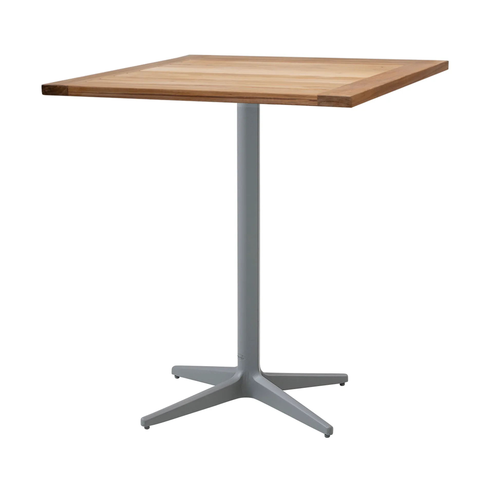 Drop Café-Tisch Teak 72x72 cm, Hellgraues Stativ Cane-line