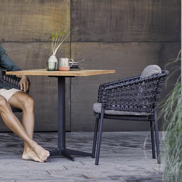 Drop Café-Tisch Teak 72x72 cm - Lava grau stativ - Cane-line