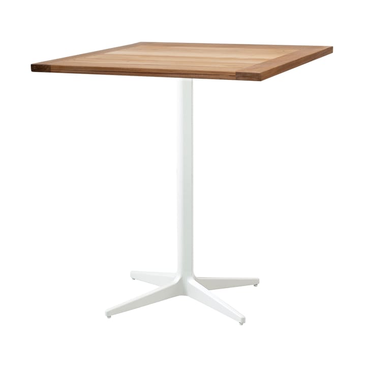 Drop Café-Tisch Teak 72x72 cm - Weißes Stativ - Cane-line