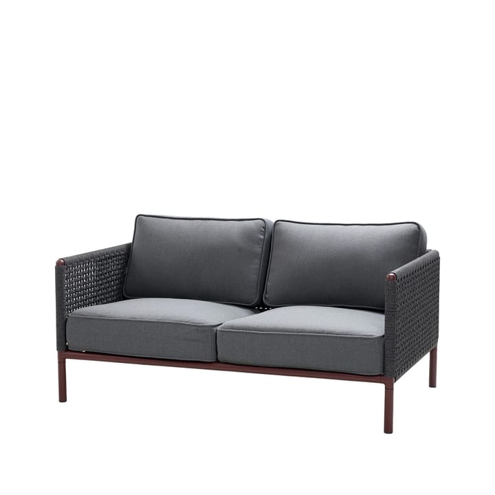 Encore 2-Sitzer Sofa - Cane-Line airtouch Bordeaux/Dark Grey - Cane-line